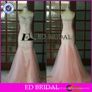 ED Bridal Sparkle Crystal Beaded Sweetheart Neckline Zipper Tulle Long Party Or Evening Gown 2017